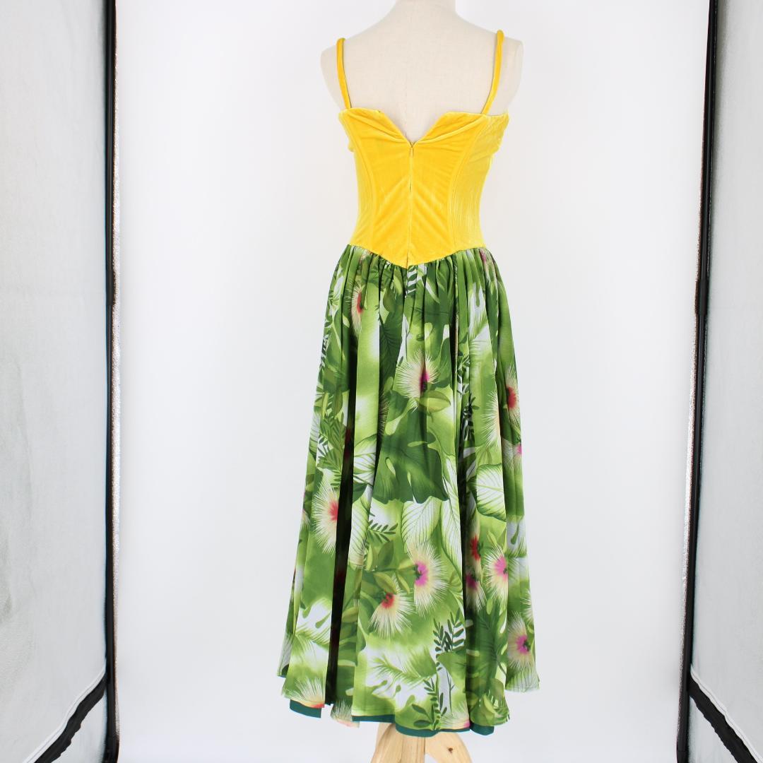 【フラダンス用衣装 美品 ベロアドレス】ハワイ製 CC FASHION