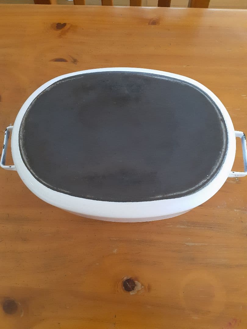 値下げ　ビンテージ　FINEL/ARABIA ホーロー　オーバル型　両手鍋　C