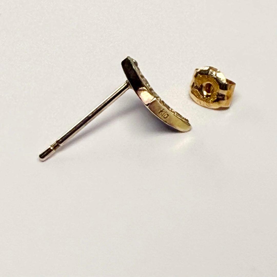 片耳用 ダイヤモンド K10 YG イエロー ゴールド ピアス ダイヤ 10金