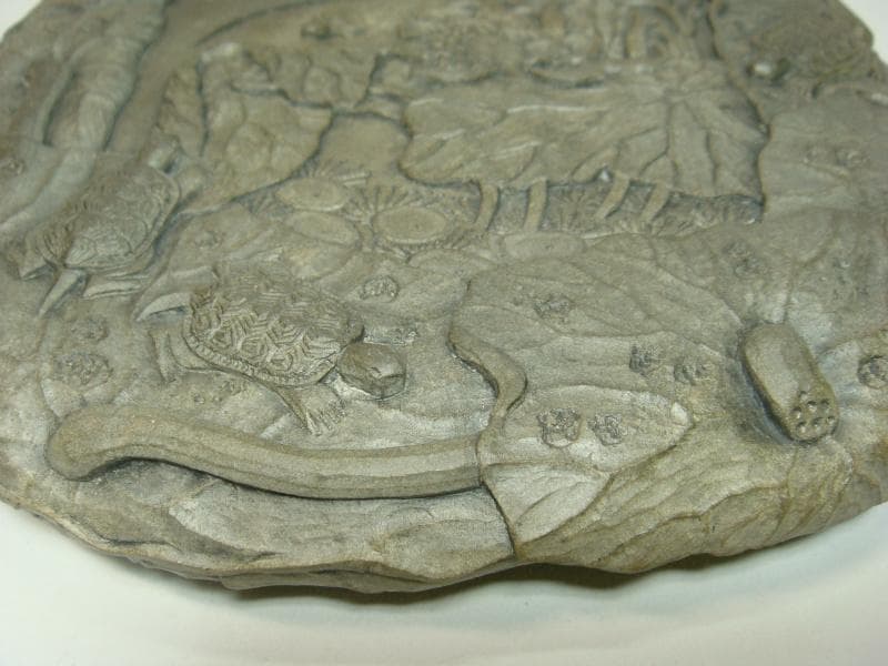 硯■端渓 亀 貝 蓮 書道道具 硯石 古玩 古美術 時代物 骨董品 希少！■