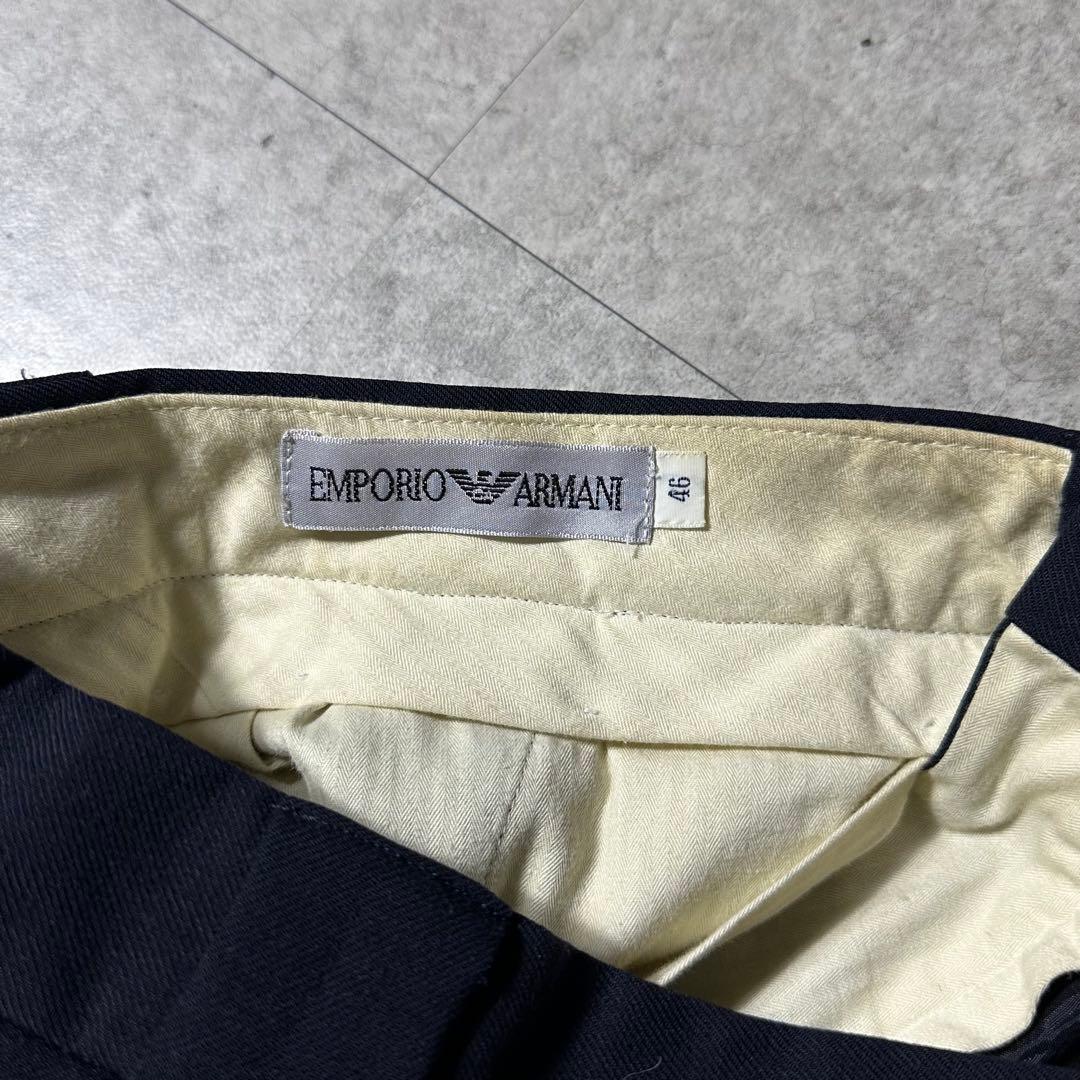 90s EMPORIO ARMANI ダークネイビー ダブル セットアップ 46