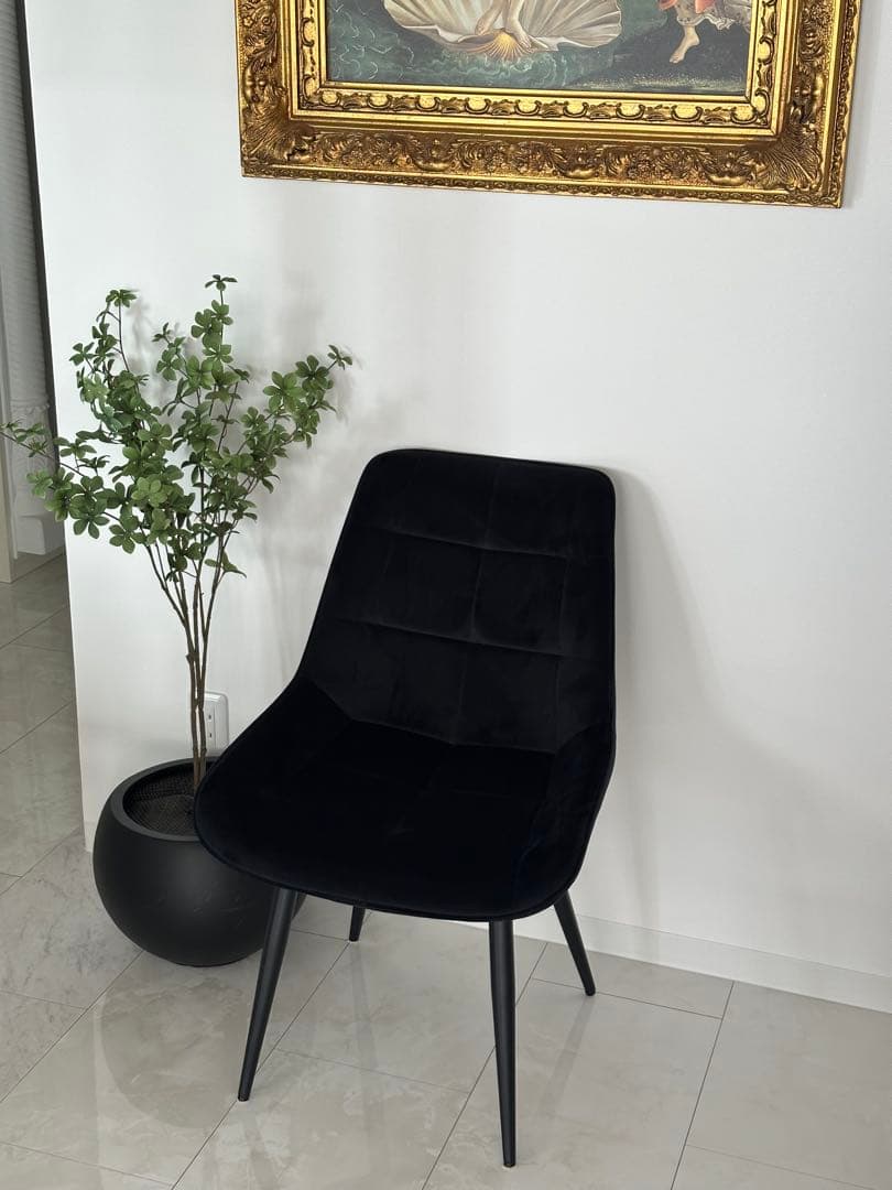 ベロア黒光沢チェア一人ソファーダイニングリプロダクトKartellカルテル