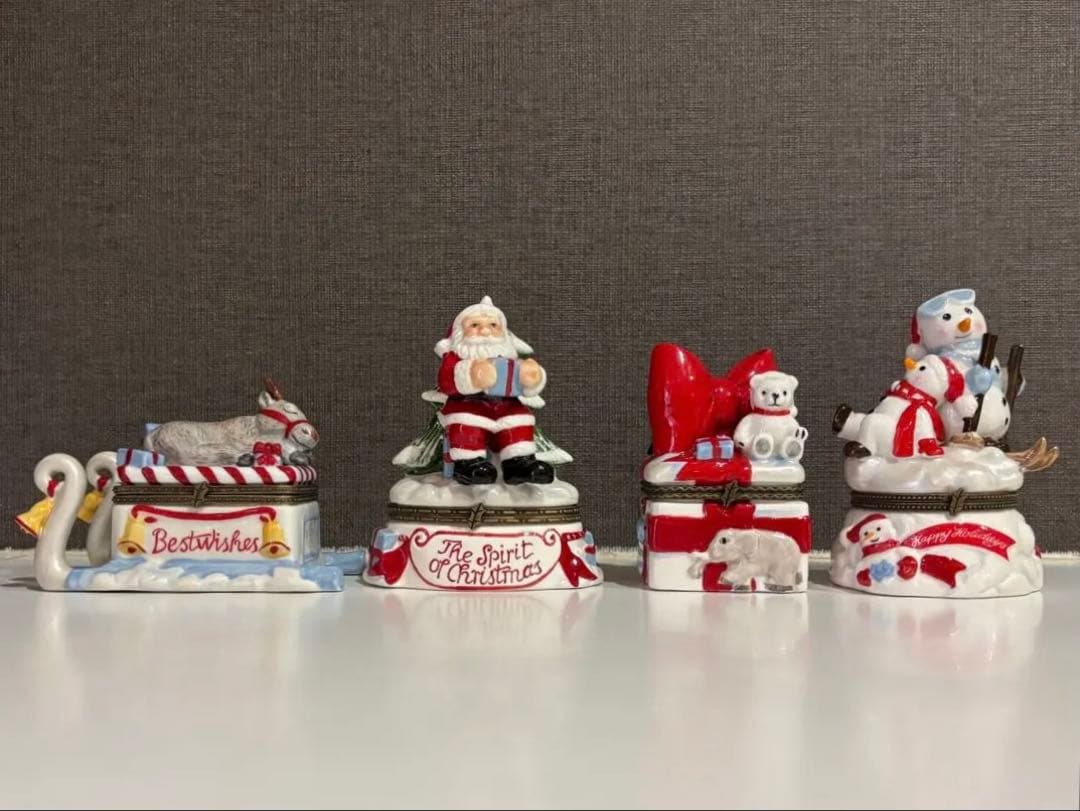 Villeroy & Bochビレロイ&ボッホ クリスマスヒンジボックス4点