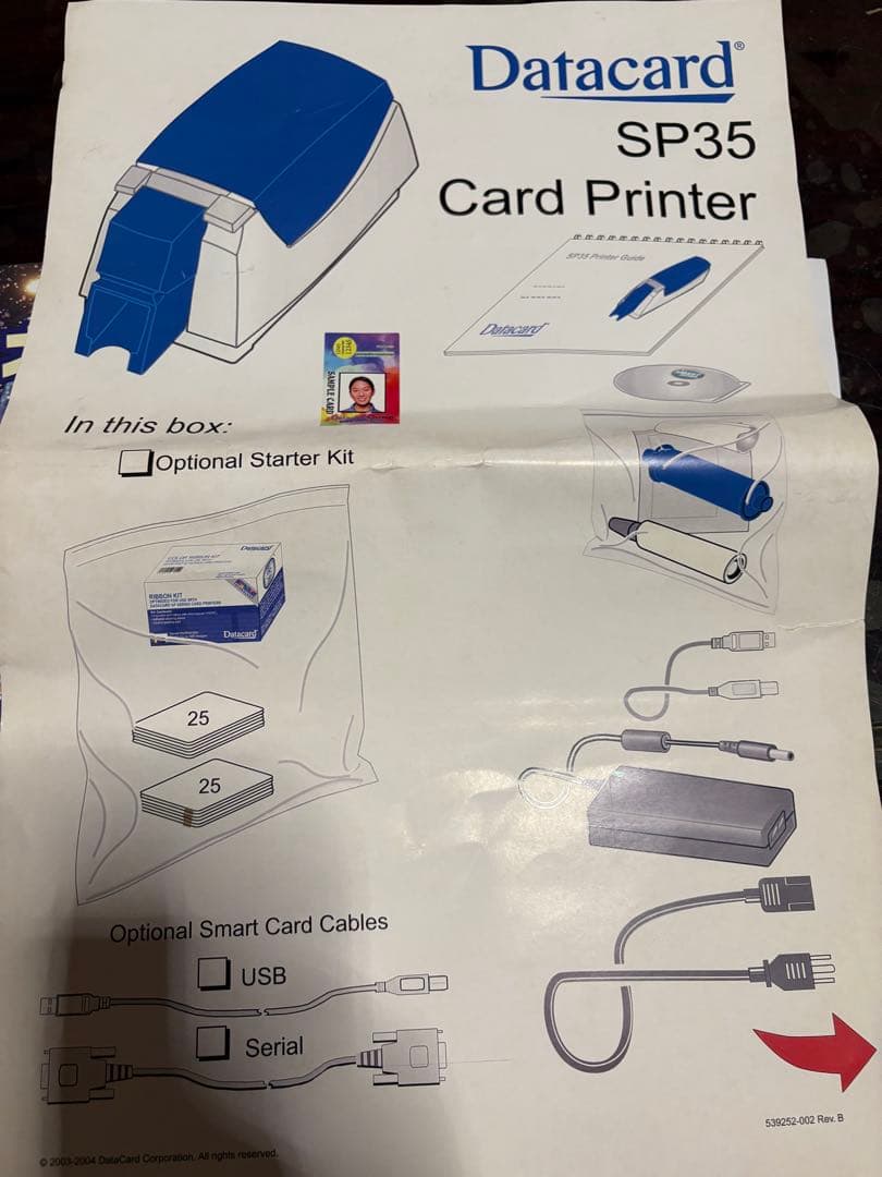 Datacard SP35 熱転写カラー 片面 IDカー カラーリボン　未使用
