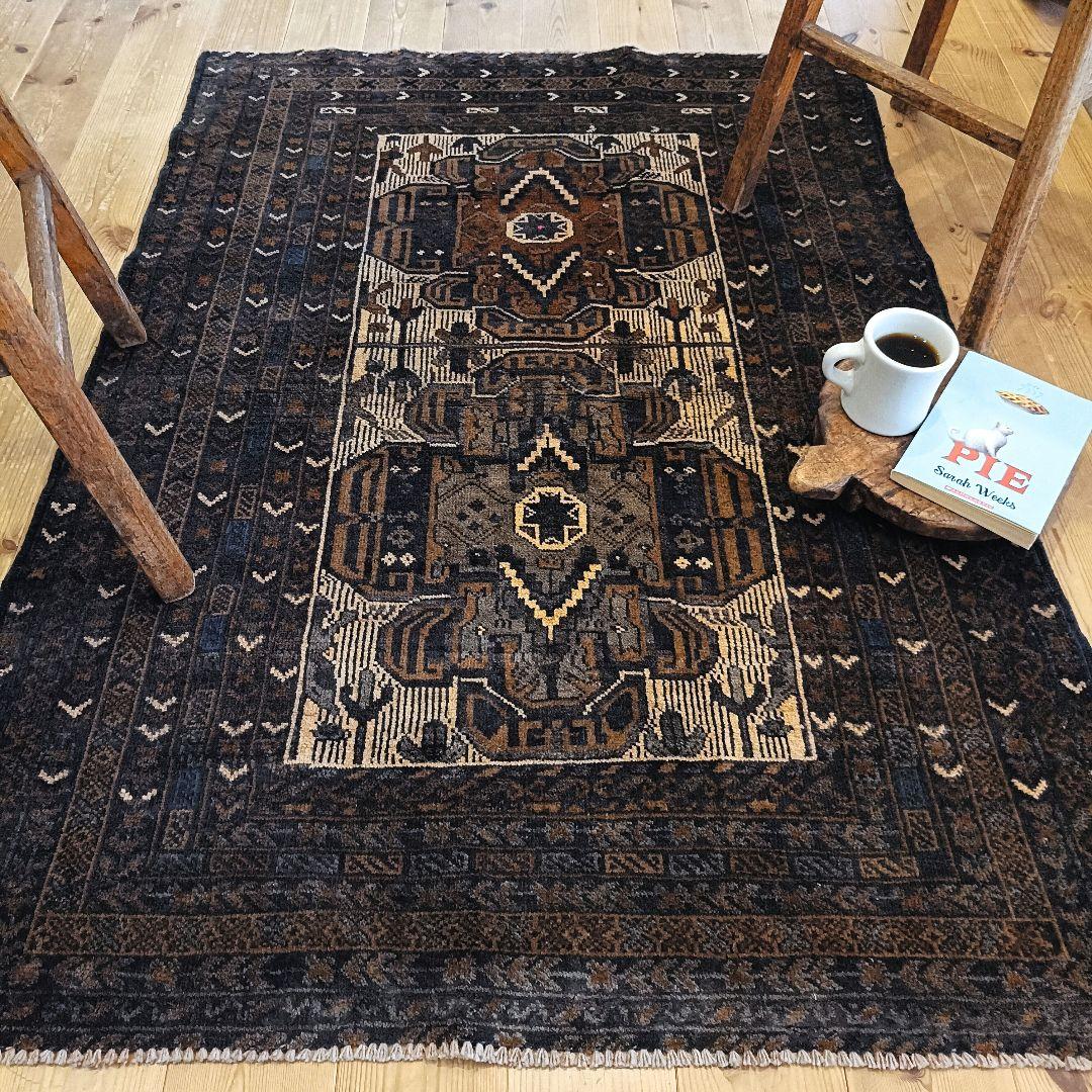 【※値下げご依頼】 アフガンラグ　ヴィンテージラグ トライバルラグ