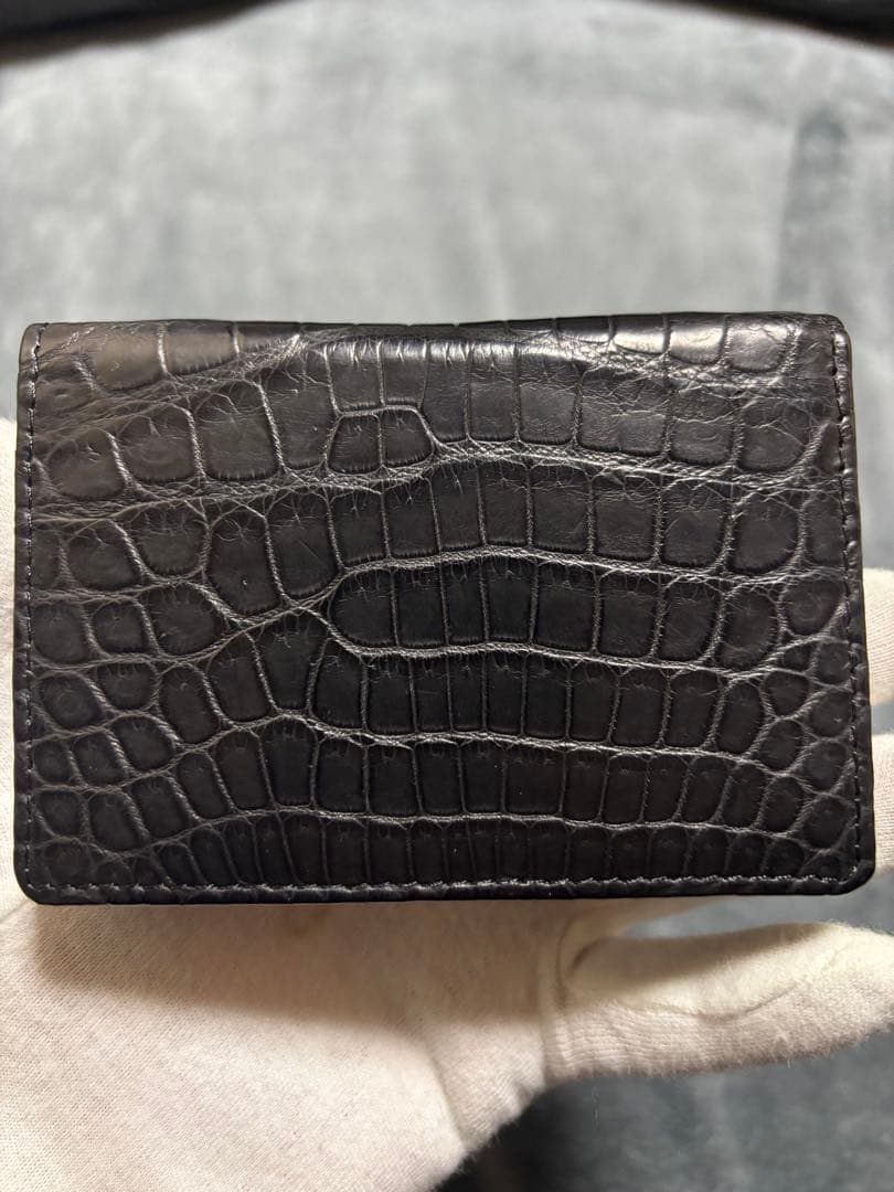 最終価格　TOKYO CROCODILE マットクロコ　無双　縦取り　名刺入れ