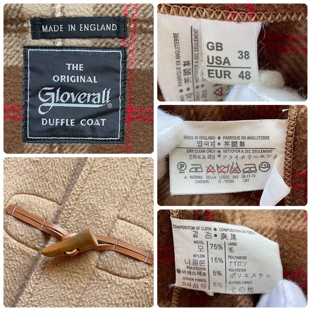 90-00s Lサイズ 英国製 グローバーオール 名作 ダッフルコート キャメル