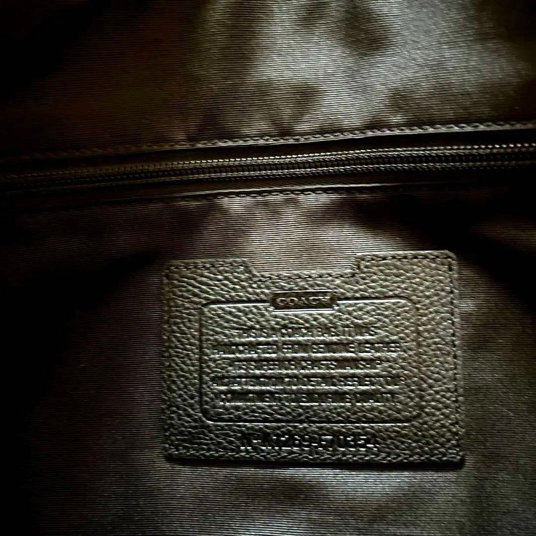 超美品‼️COACH コーチ本革2ウェイ メンズビジネスバッグ BLACK