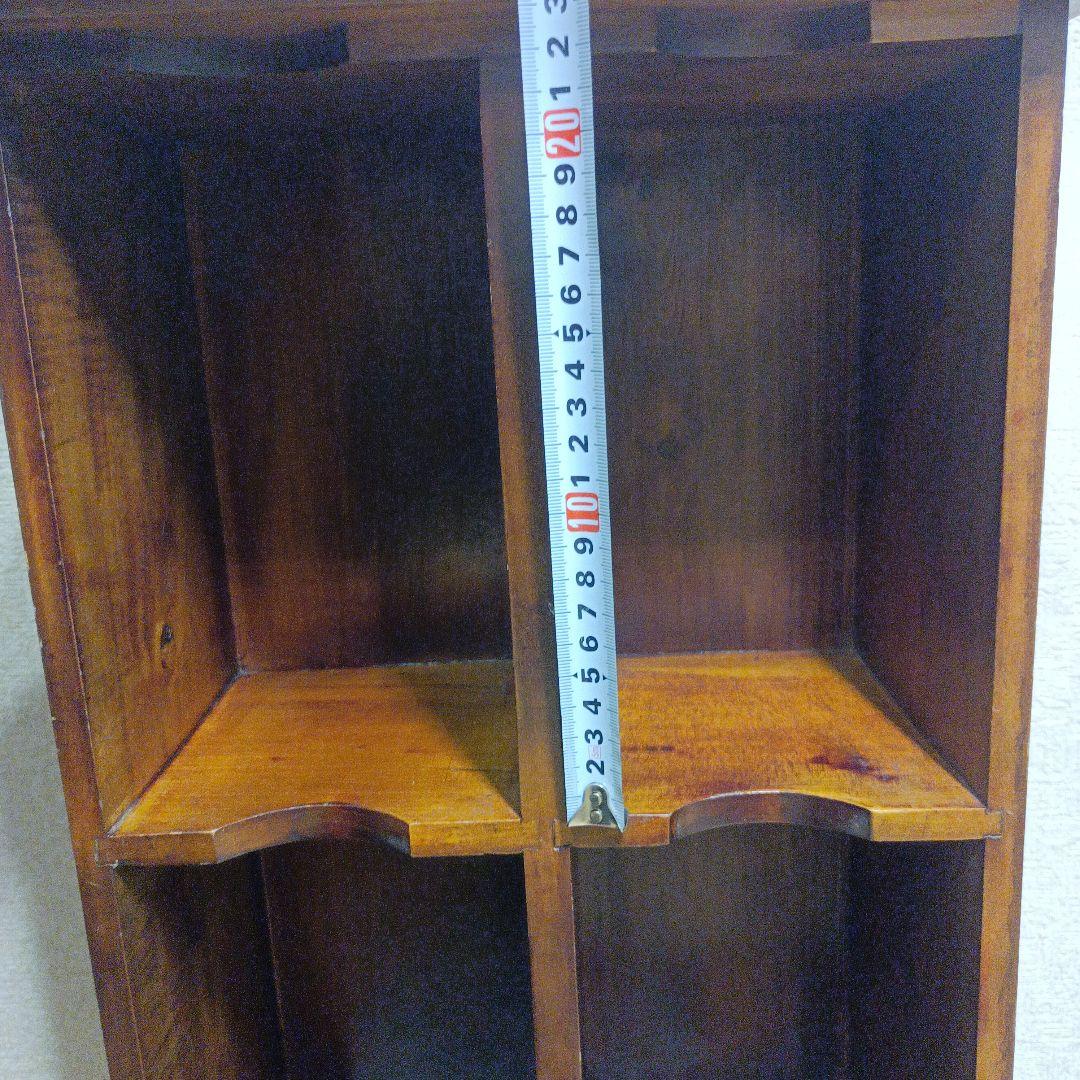 希少レア　アンティーク　木製 彫刻入り　ラック