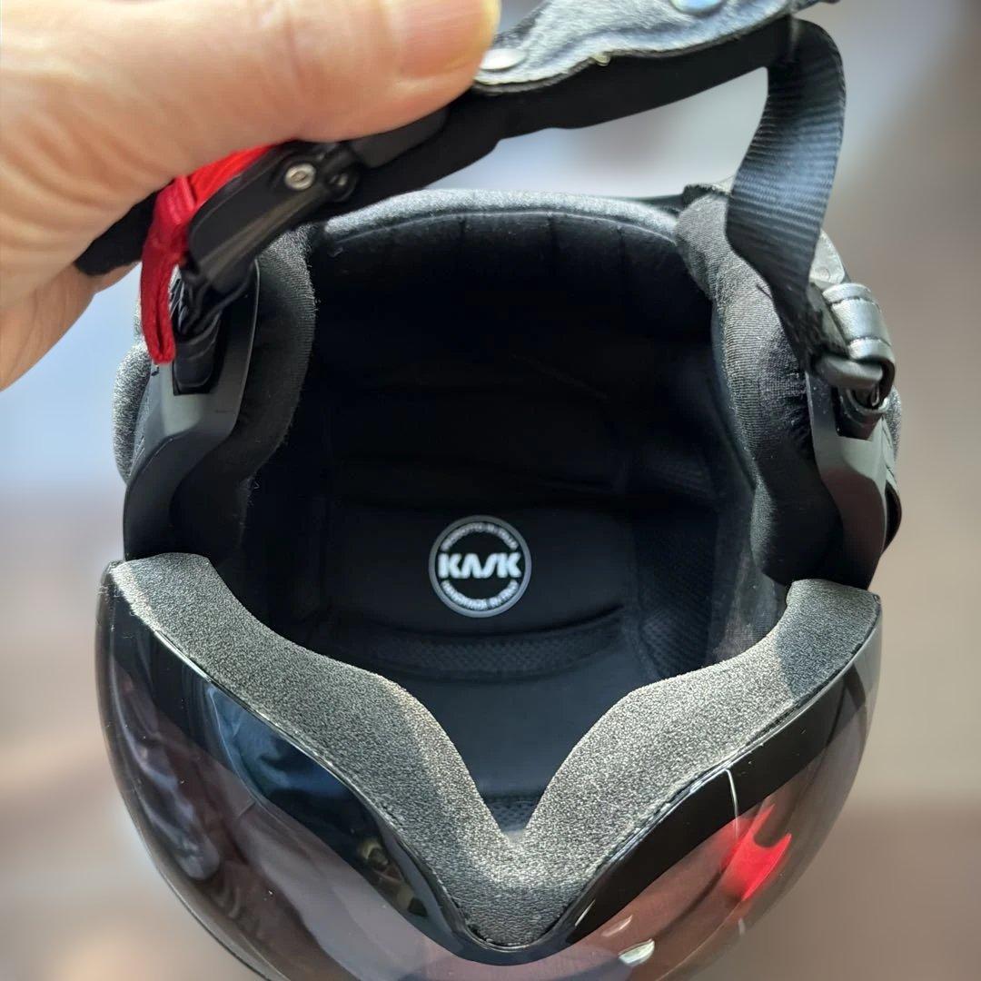 KASK スキー用ヘルメット ブラック 一体型ゴーグル付き レディース