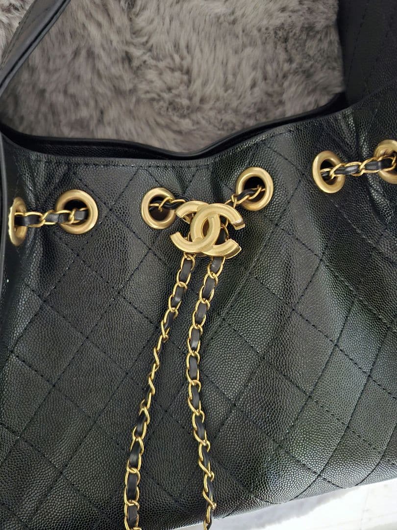 CHANEL25 黒 レザー ショルダーバッグ