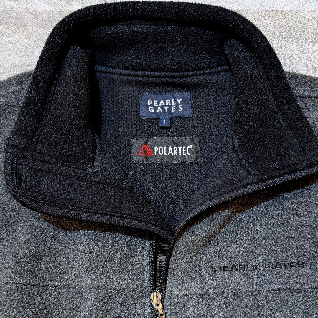立春セール★パーリーゲイツ × ポーラテック フリースベスト グレー サイズ1