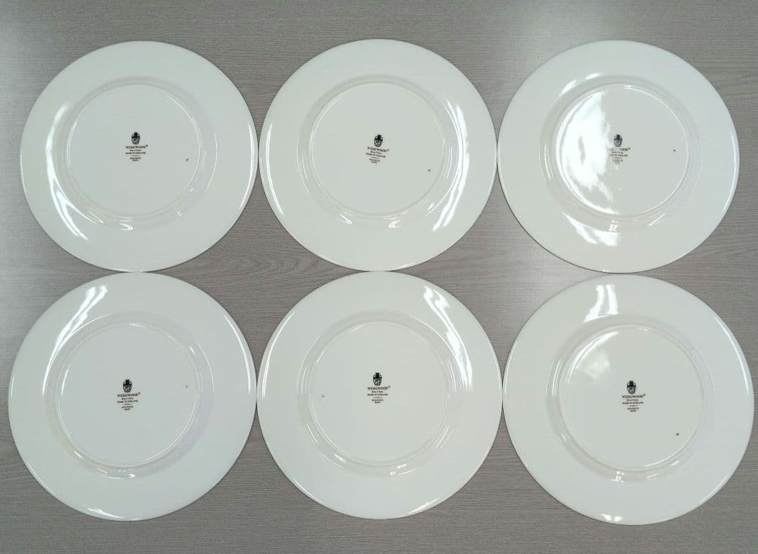 ウェッジウッド  ドルフィンホワイト　27cm 6枚