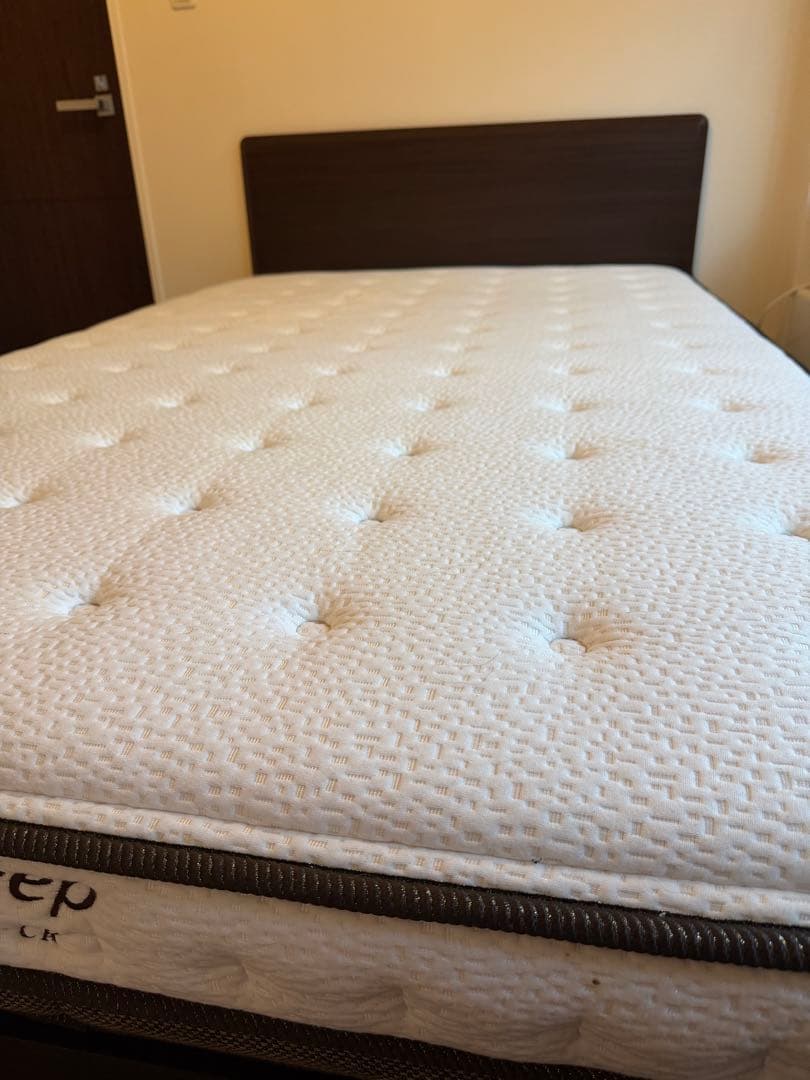 セミダブル　ニトリ ベッドフレーム ダークブラウン 引き出し付 マットレスセット