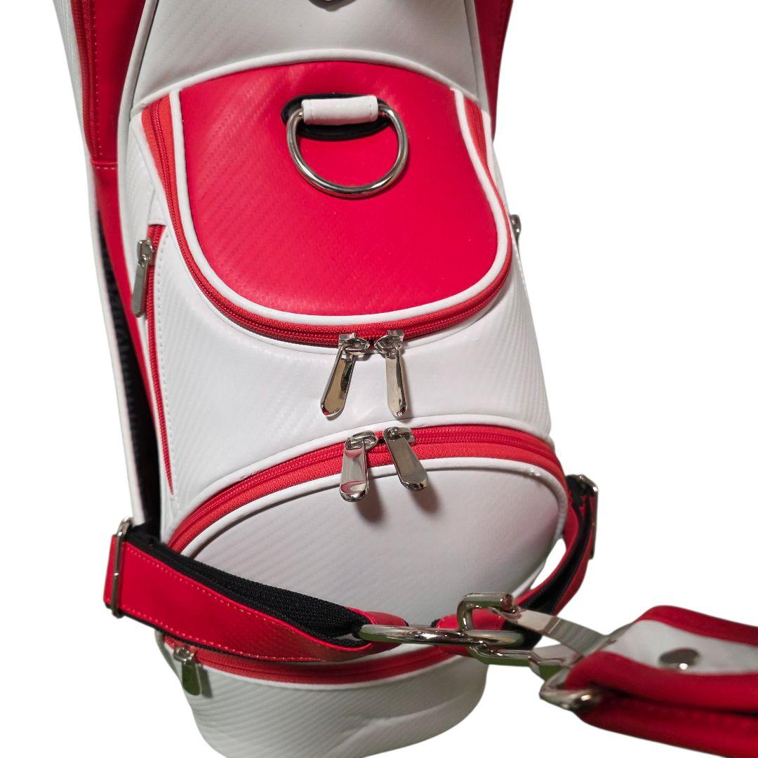 Castrol キャディバッグ 赤白 三点式 カストロール 希少 レア