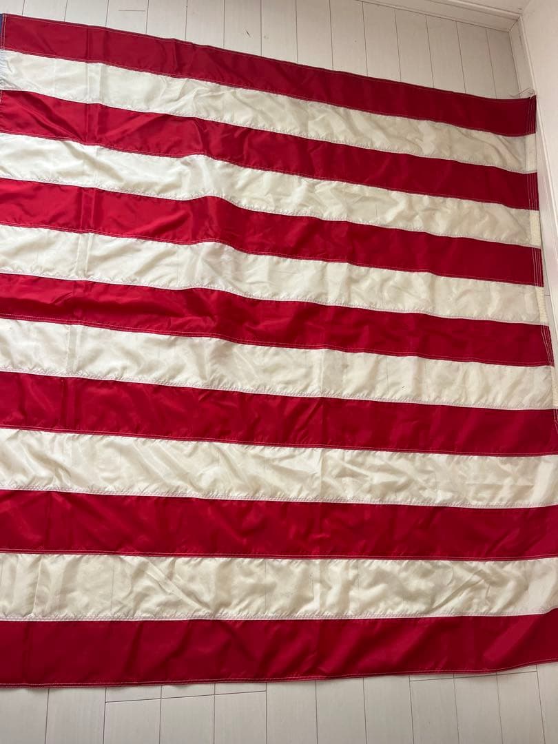 美品　ビンテージ　アメリカ　星条旗　フラッグ　アメリカンフラッグ　刺繍　大型