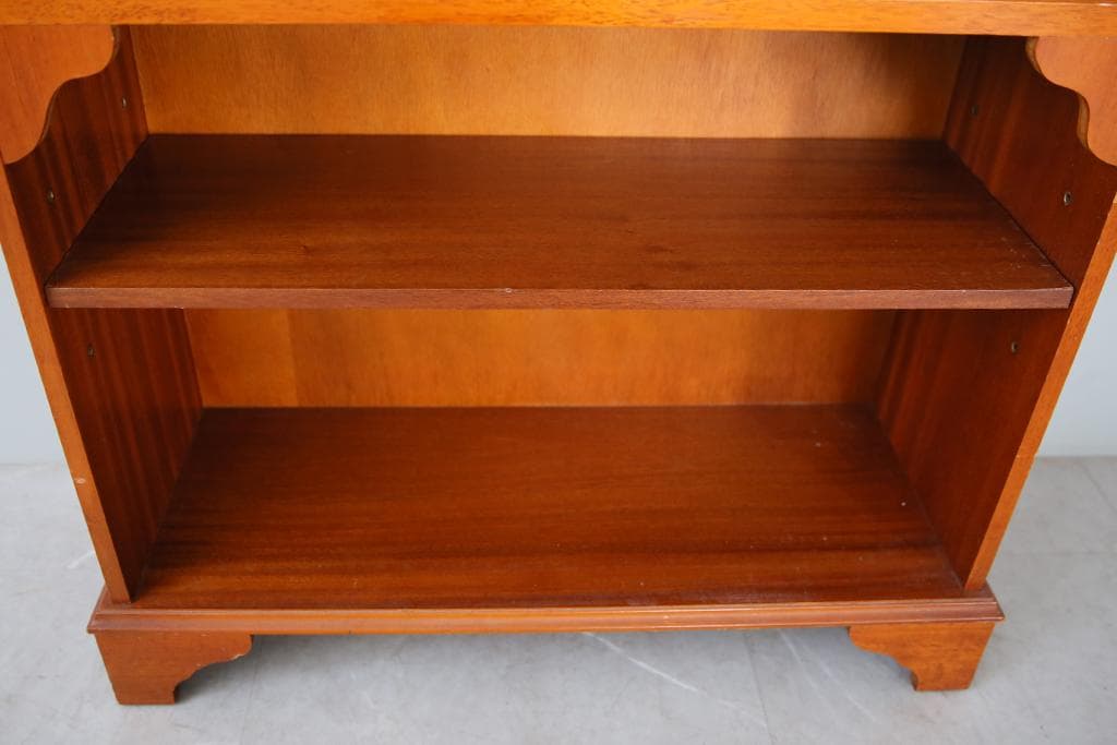 英国アンティーク木製ブックシェルフ/本棚/食器棚/飾り棚/収納ラック92-130