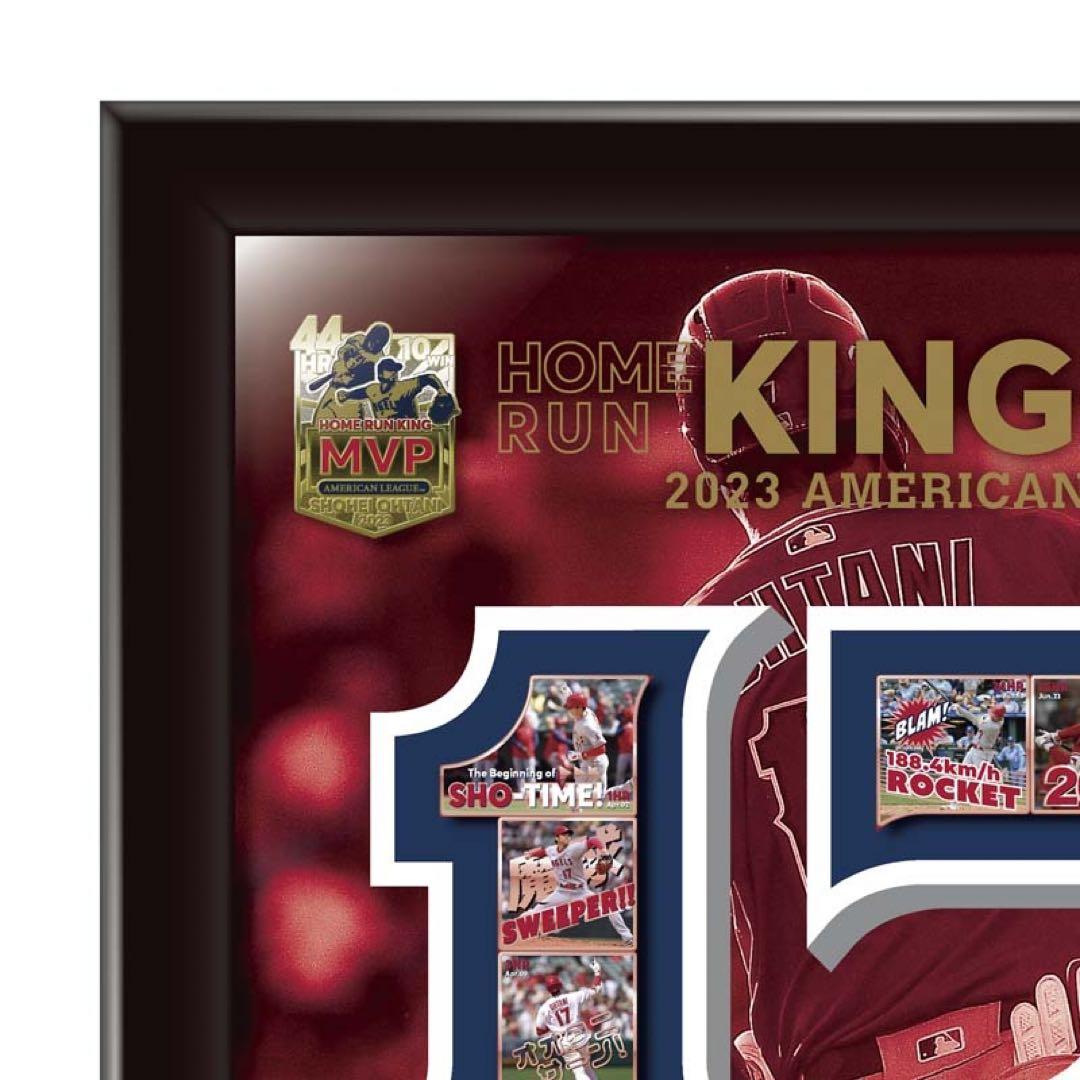 大谷翔平記念品　大谷翔平2023 AL ホームラン王&MVP獲得額装ピンズセット
