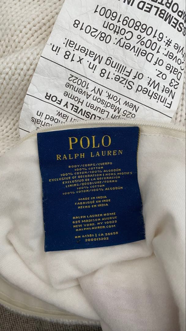 Polo Ralph Lauren 星条旗クッション 白 希少