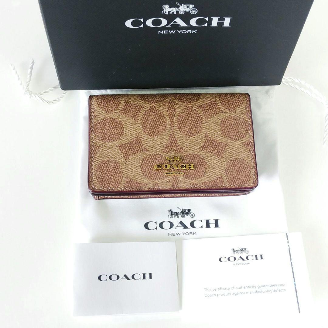 未使用品☆コーチ☆ビジネス カードケース 名刺入れ☆レディース メンズ