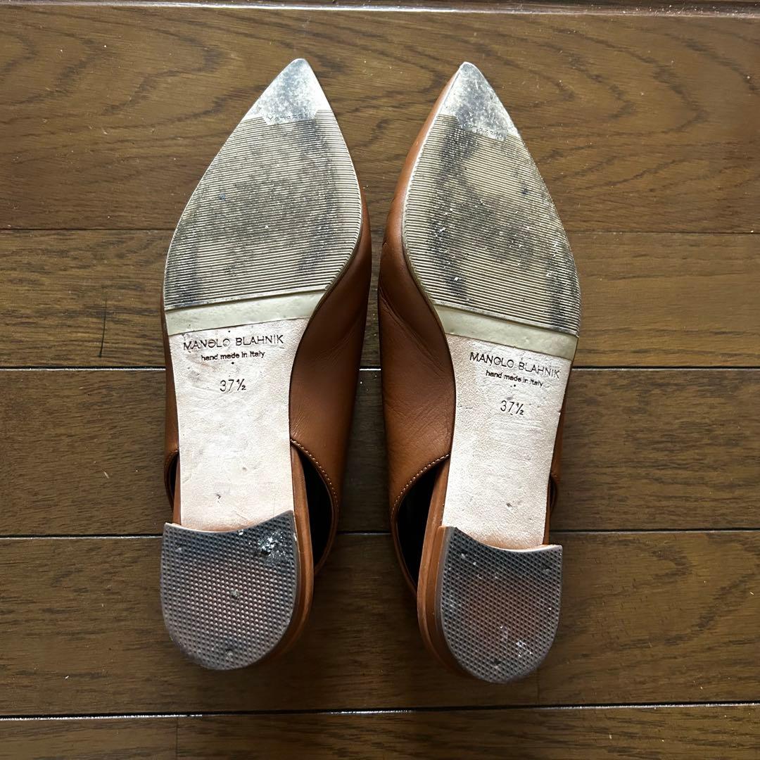 雑誌掲載♡MANOLO BLAHNIK マノロブラニク スリングバック　フラット