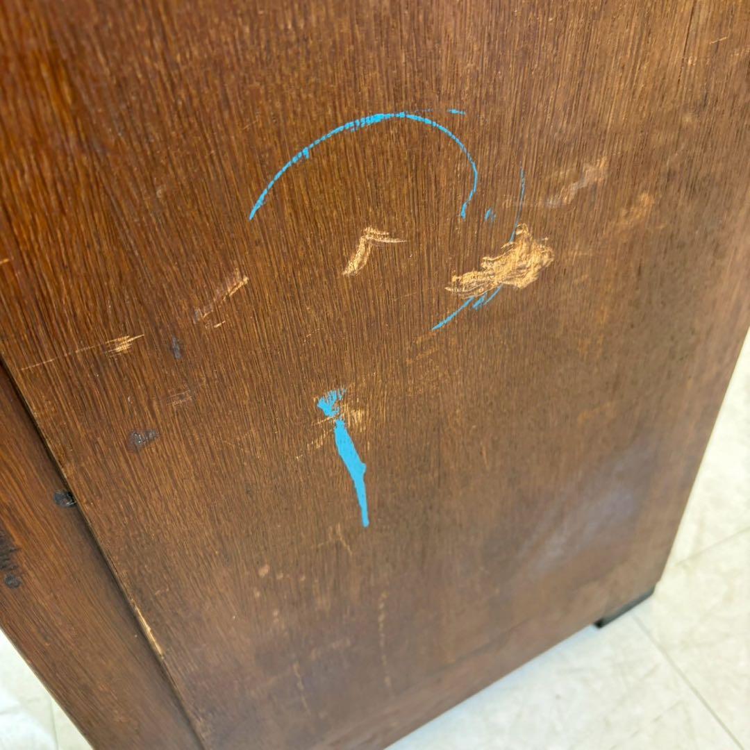 レコードチェスト　ファイルキャビネット　1940年代　9段　木製蛇腹シャッター