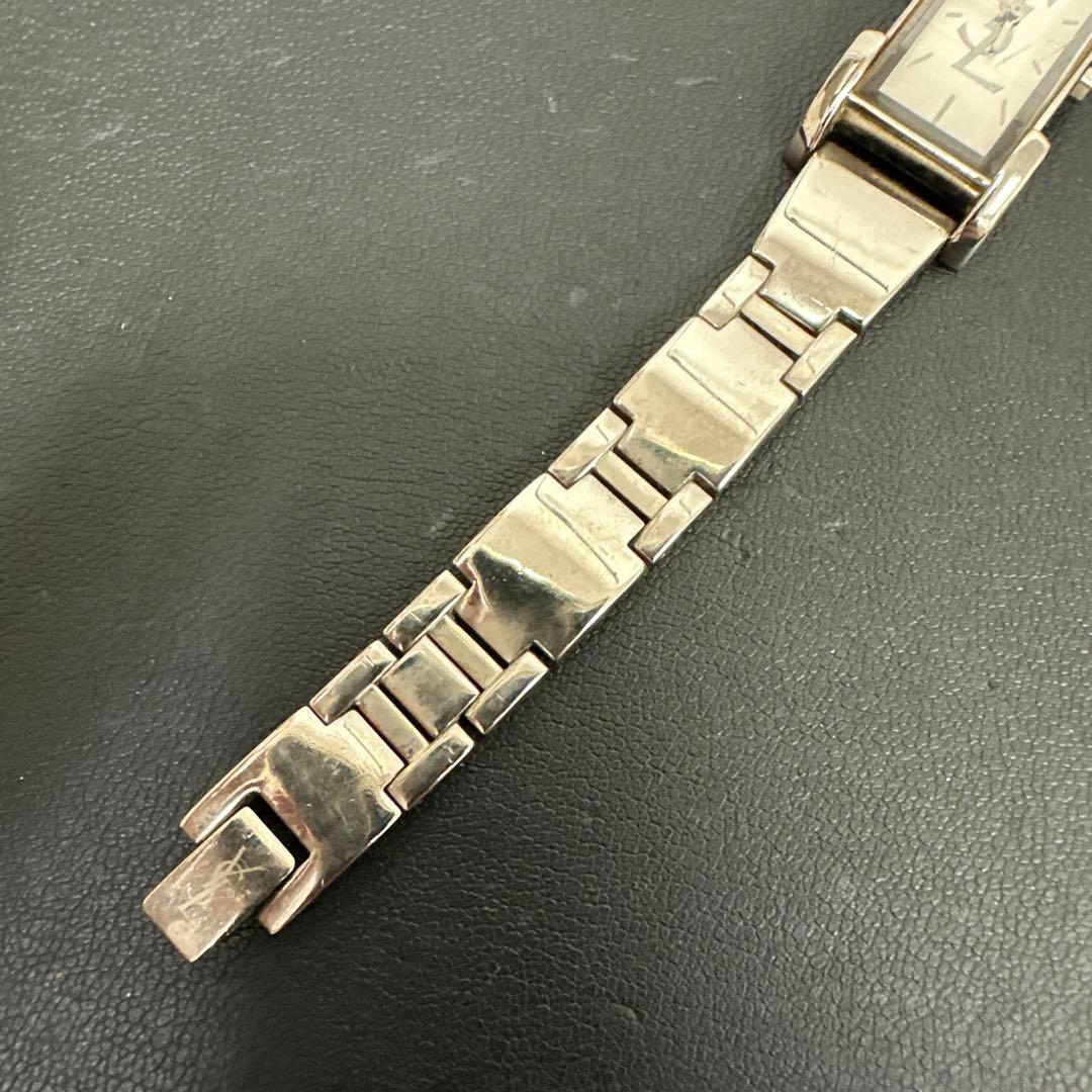 ★稼働中YSLメンズ腕時計★ロゴ入りスクエアフェイス ステンレスベルト