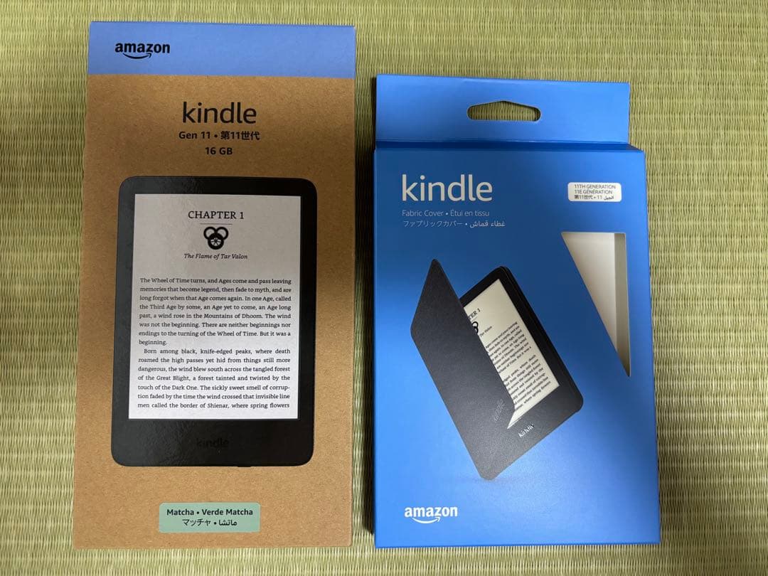 New Kindle2024年16GB マッチャ広告なし&純正ファブリックカバー