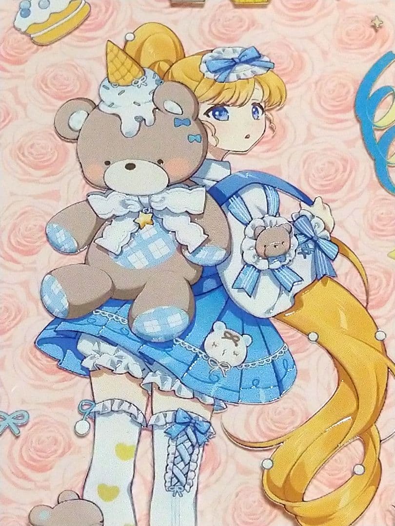 J628＃熊古力(水晶)浮光文创切り売り海外人物マステ女の子