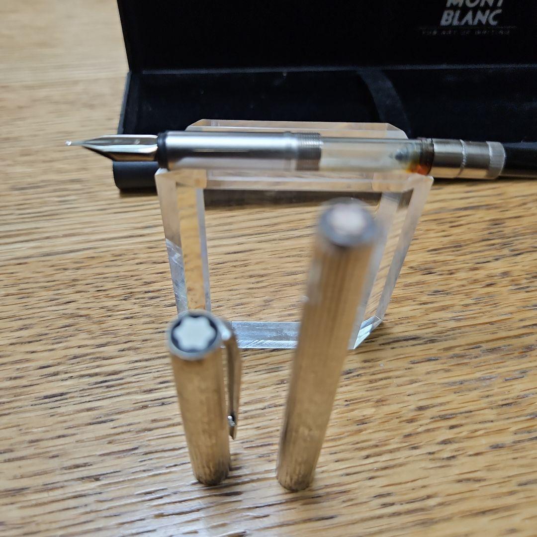 MONTBLANC モンブラン ノブレス プラチナ ストライプ コンバータ付き