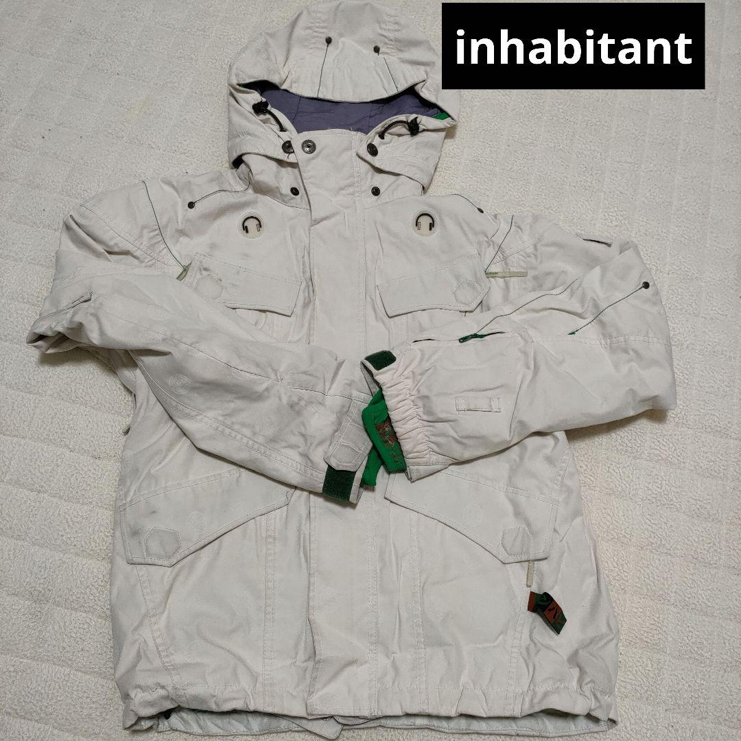【レア】inhabitant 弁慶 ホワイトスノーボードウェア