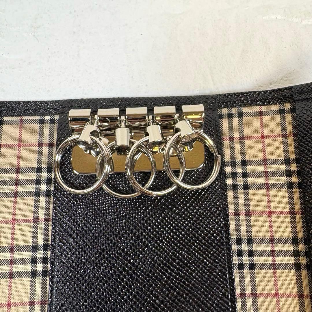 【箱付き】バーバリー BURBERRY 4連キーケース ノバチェック －ブラック