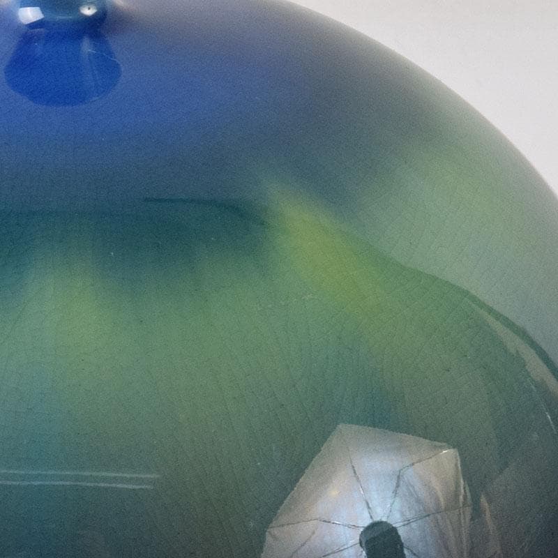 ジ〜p　柳雨軒　三代八十吉　徳田正彦作　彩釉　耀彩　壷　M　R9162H