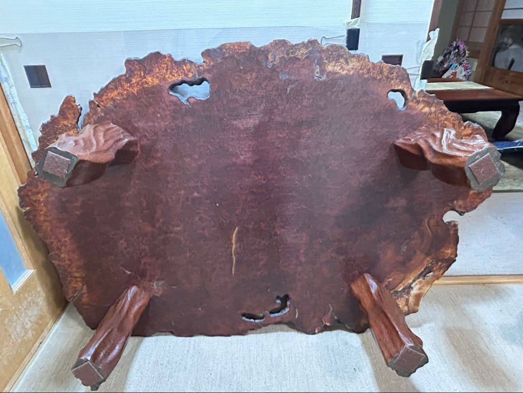 値下げしました！美品！ヴィンテージ和風座卓　花梨の木！