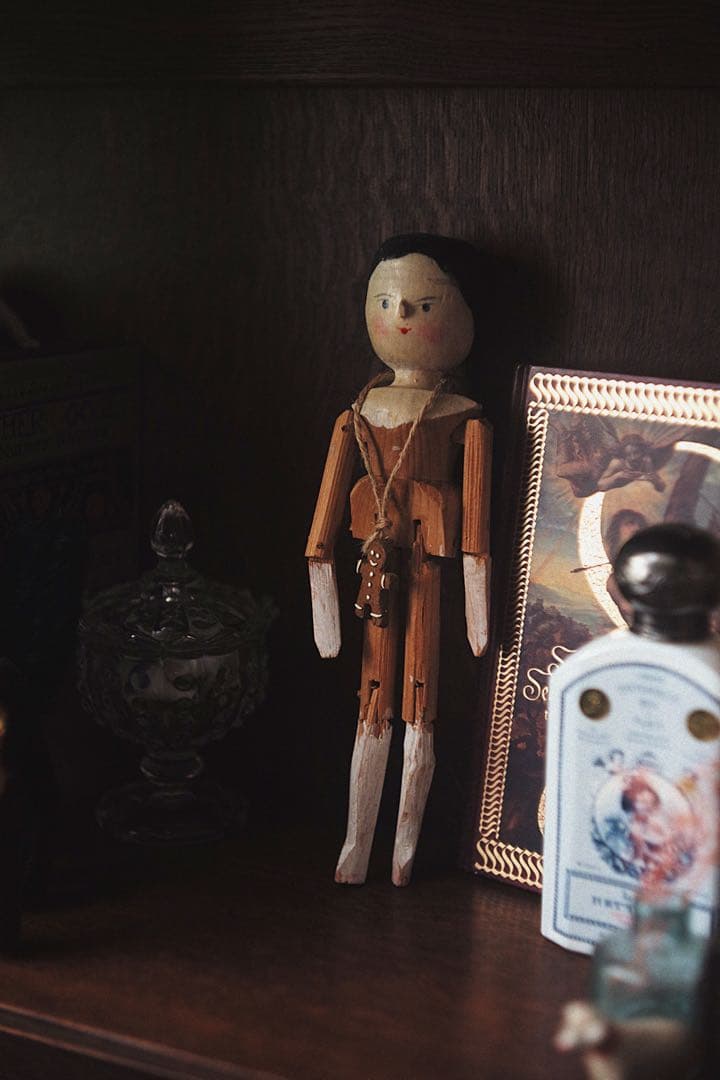 アンティーク ペグドール ウッデンドール