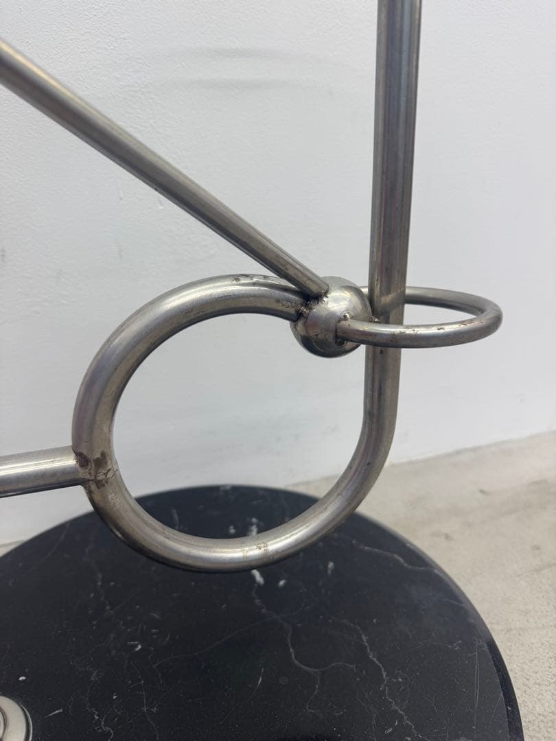 サイドテーブル ガラス ラウンド 丸 2段 ミッドセンチュリー ポストモダン