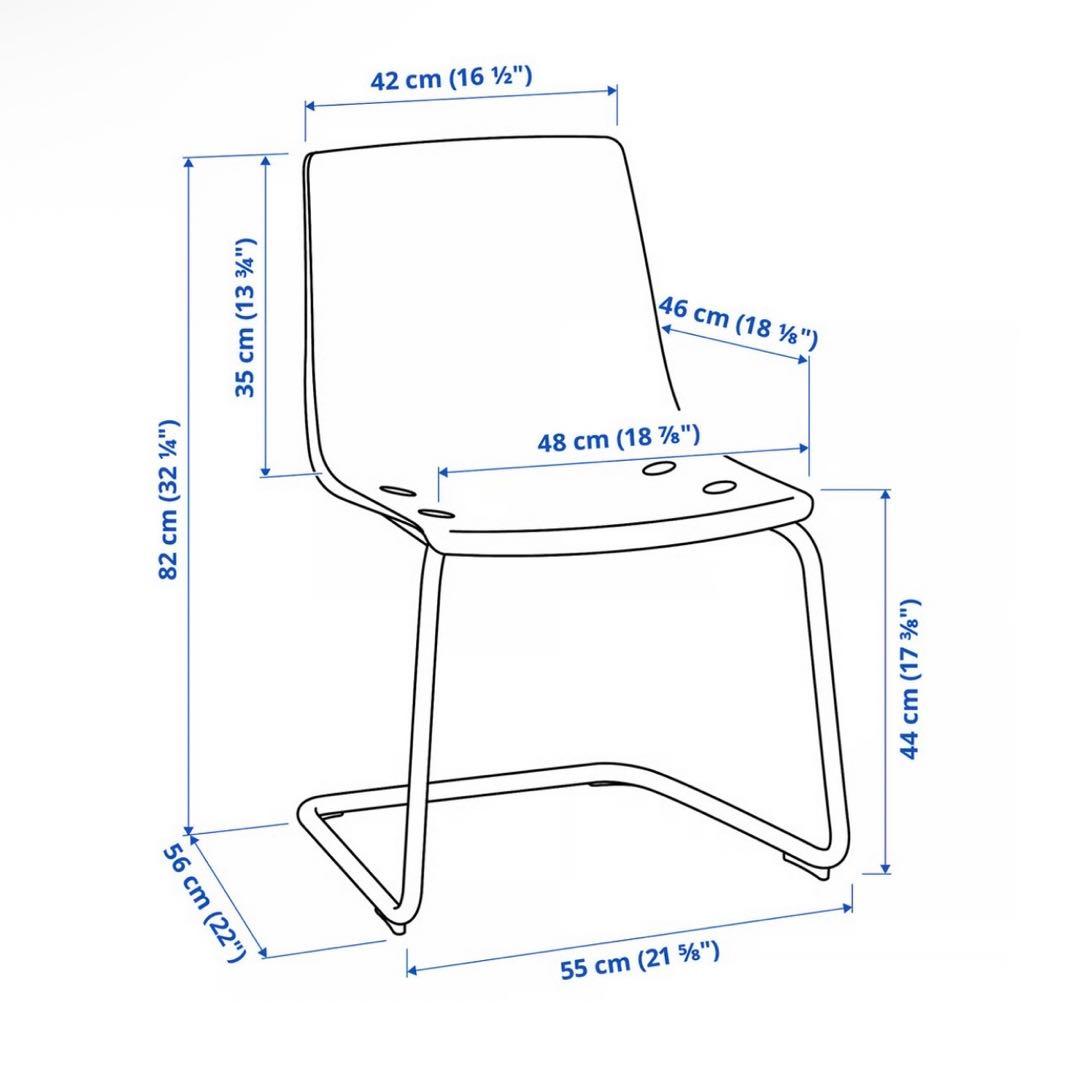 IKEA チェア トービアス 透明 ダイニング クリア TOBIAS d5106