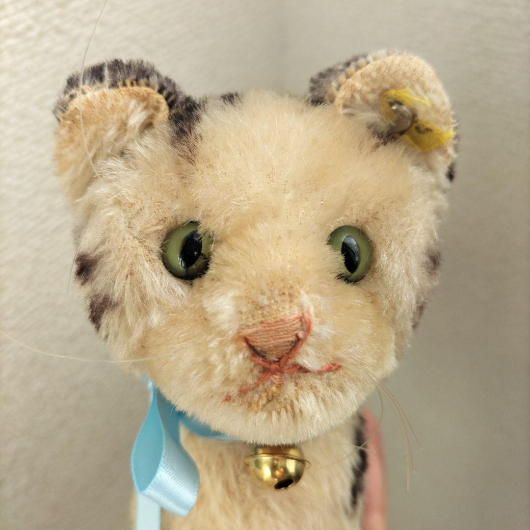 ビンテージ　シュタイフ　Tabby　キャット　猫　ちょっと訳あり