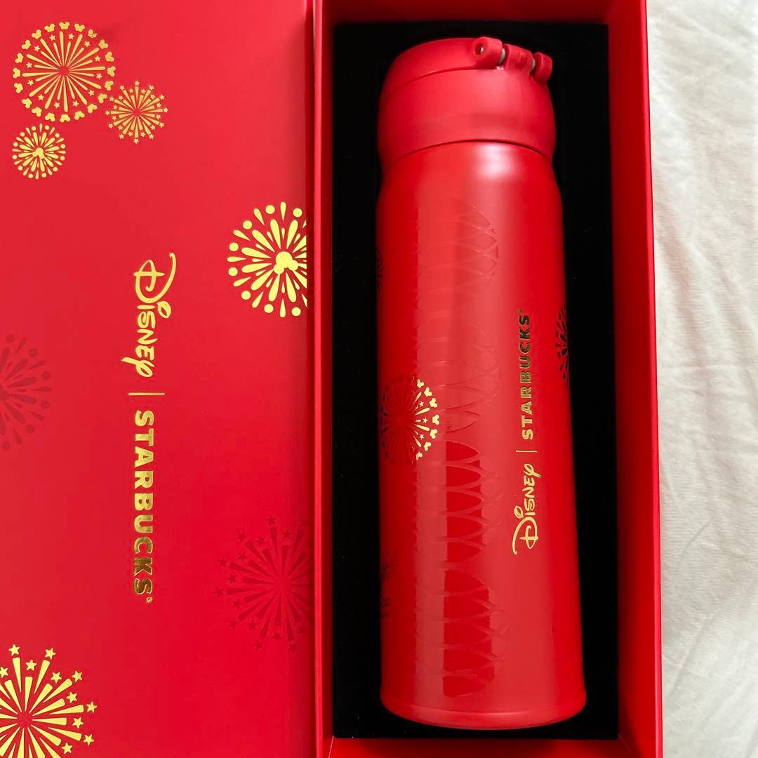 Disney Starbucks ミッキー水筒 レッド