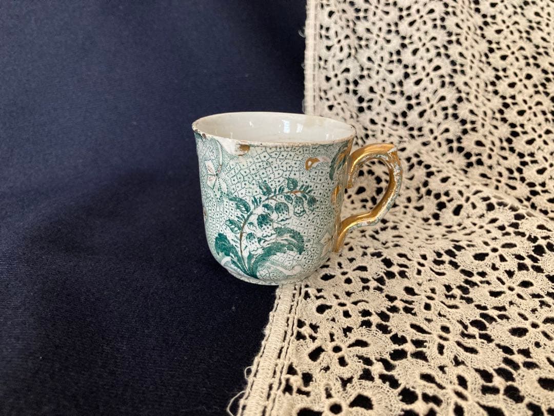 金継ぎ用 クレイユモントロー すずらん カップ フランス アンティーク