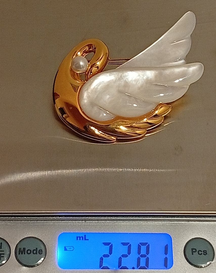 【ほぼ未使用】TASAKI タサキ ブローチ スワン 本真珠 アコヤ真珠 パール