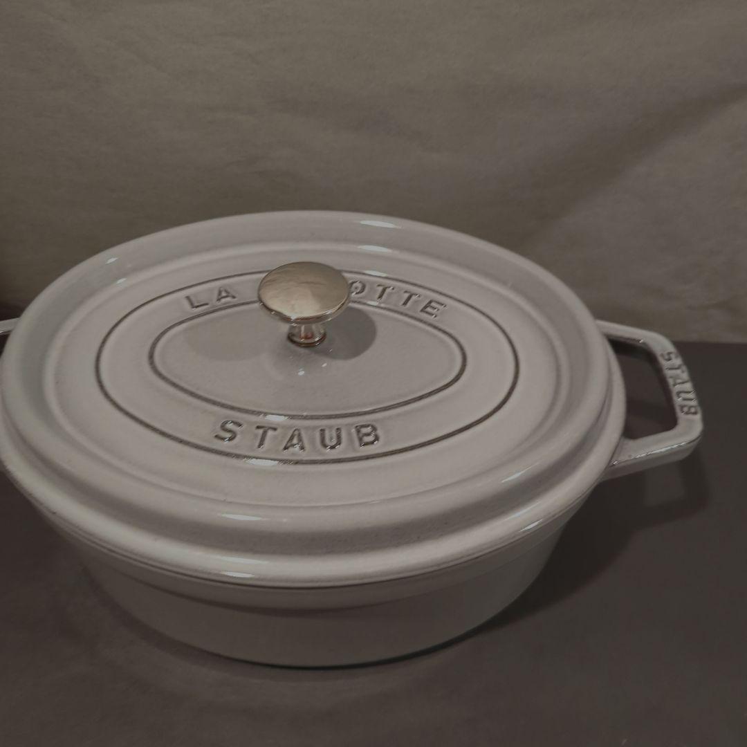 ♢STAUB♢ストウブ　ピコ・ココット オーバル 　グレー　　27cm
