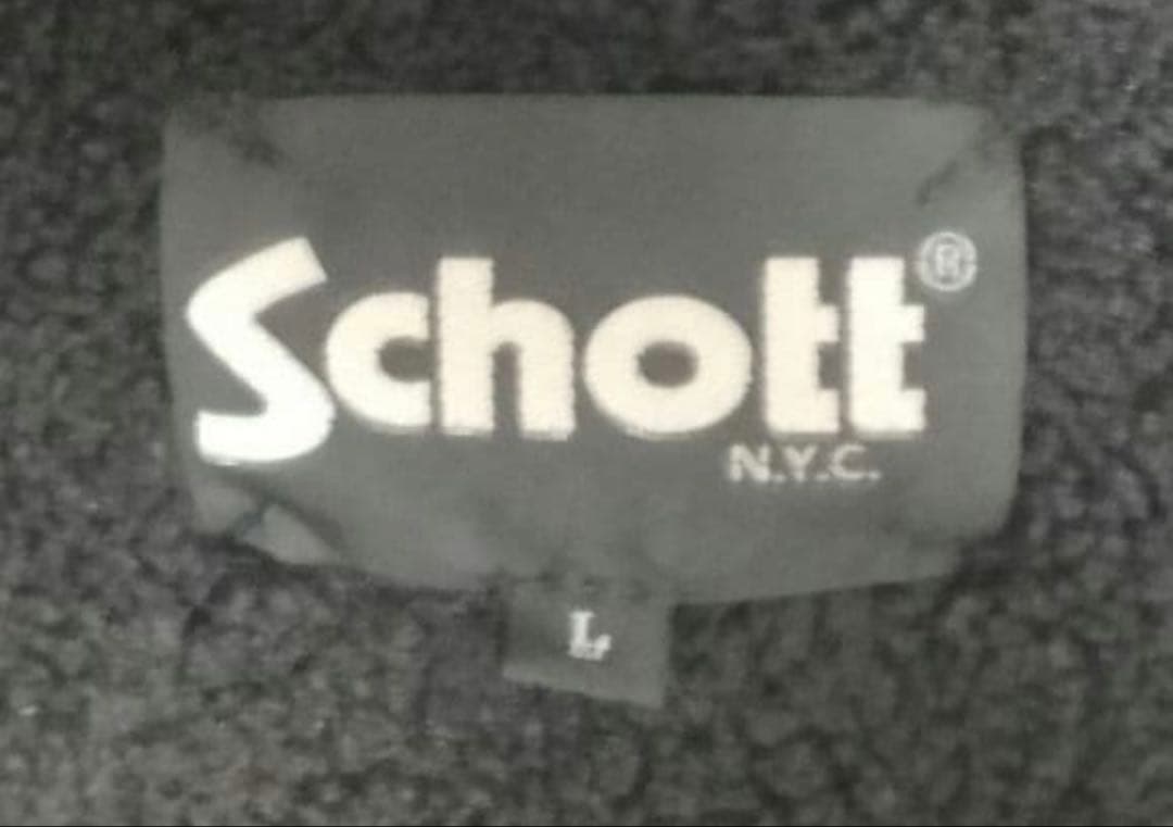 Schott ショット SKULL DS KNIT スカル刺繍 裏起毛