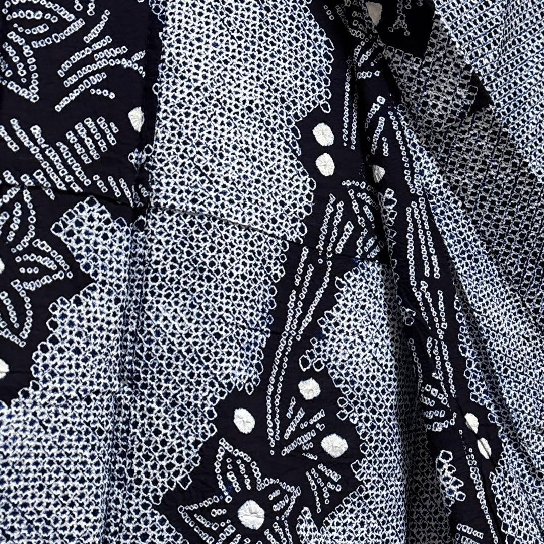 Misaki　浴衣【有松絞り】白紺色 女性用 木綿 夏用 総絞り有松鳴海絞