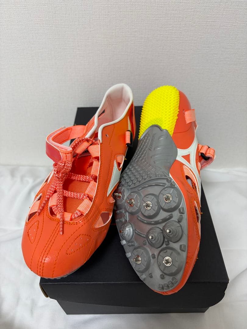ミズノ　陸上　スパイク　短距離　オレンジ