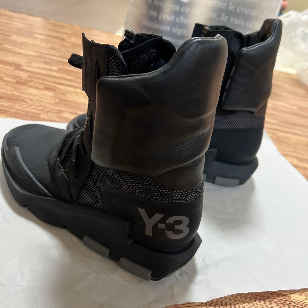 Y-3 ブラック ハイカットブーツ