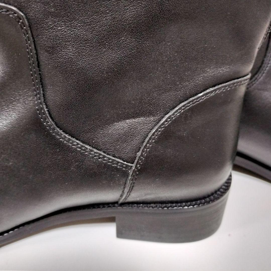 訳あり新品　REMME　レメ　バックジップ　ロングブーツ　ブラック　38　本革