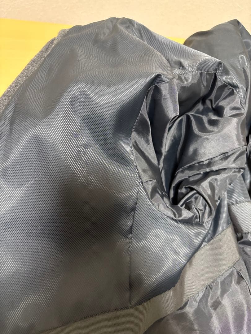 自由区 ❤️ 大きいサイズ46MENCHIウールビーバーフード付きコート☆グレー