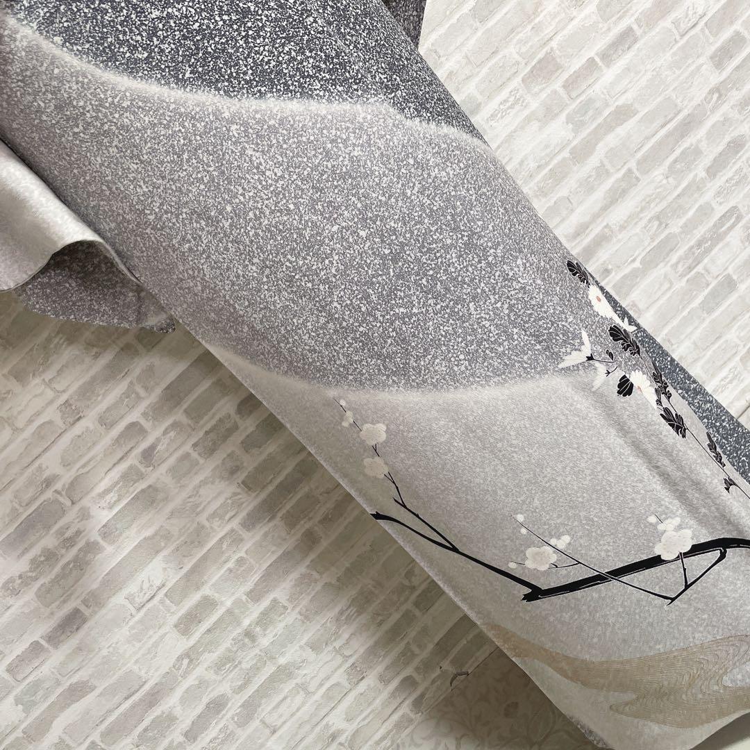 訪問着　フルセット　桜の木　菊　流水　金彩加工　叩き染　入学式　卒業式　I2