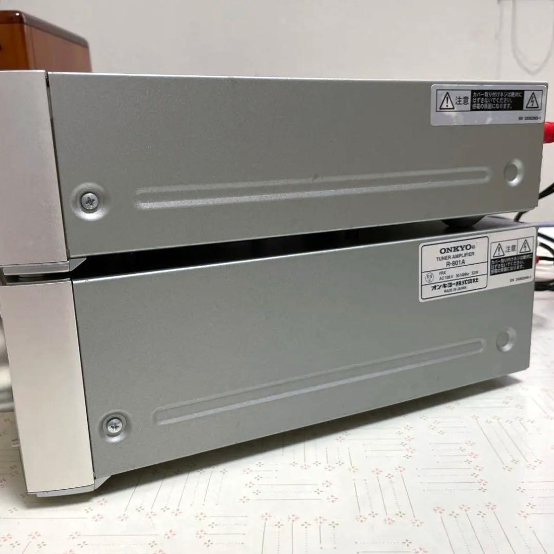 オンキョー　ONKYO アンプ R-801A CDプレーヤー　C-701A